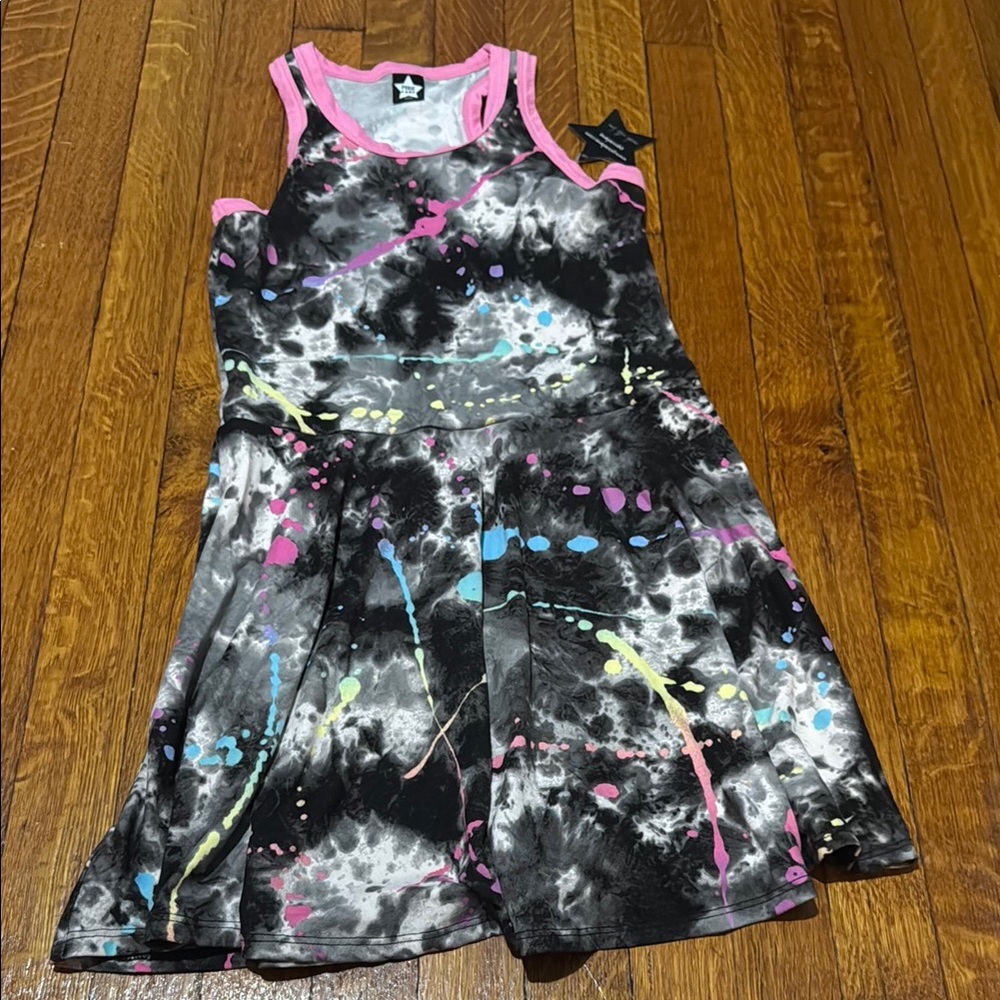 Colorful Splatter Kids Casual Dress